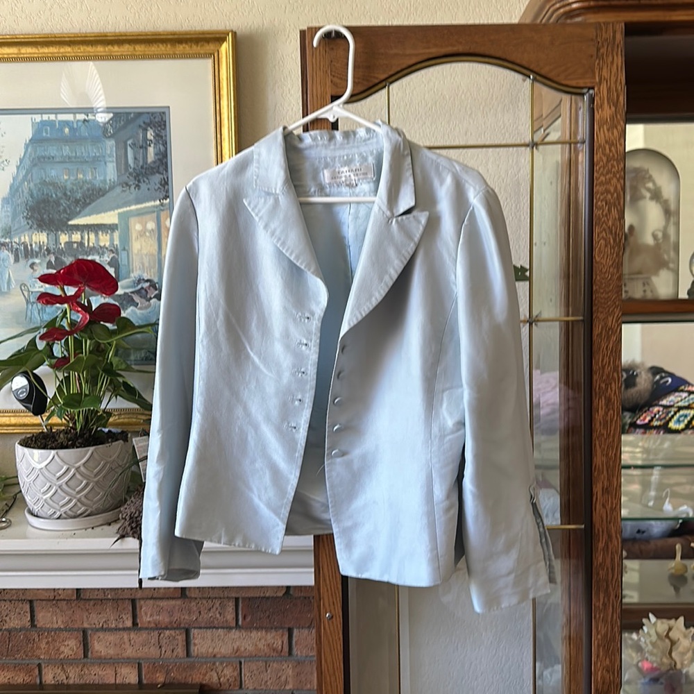 Tahari light blue vintage blazer